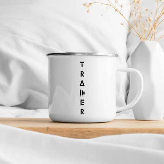 Minimalist stainless steel mug for traders and investors