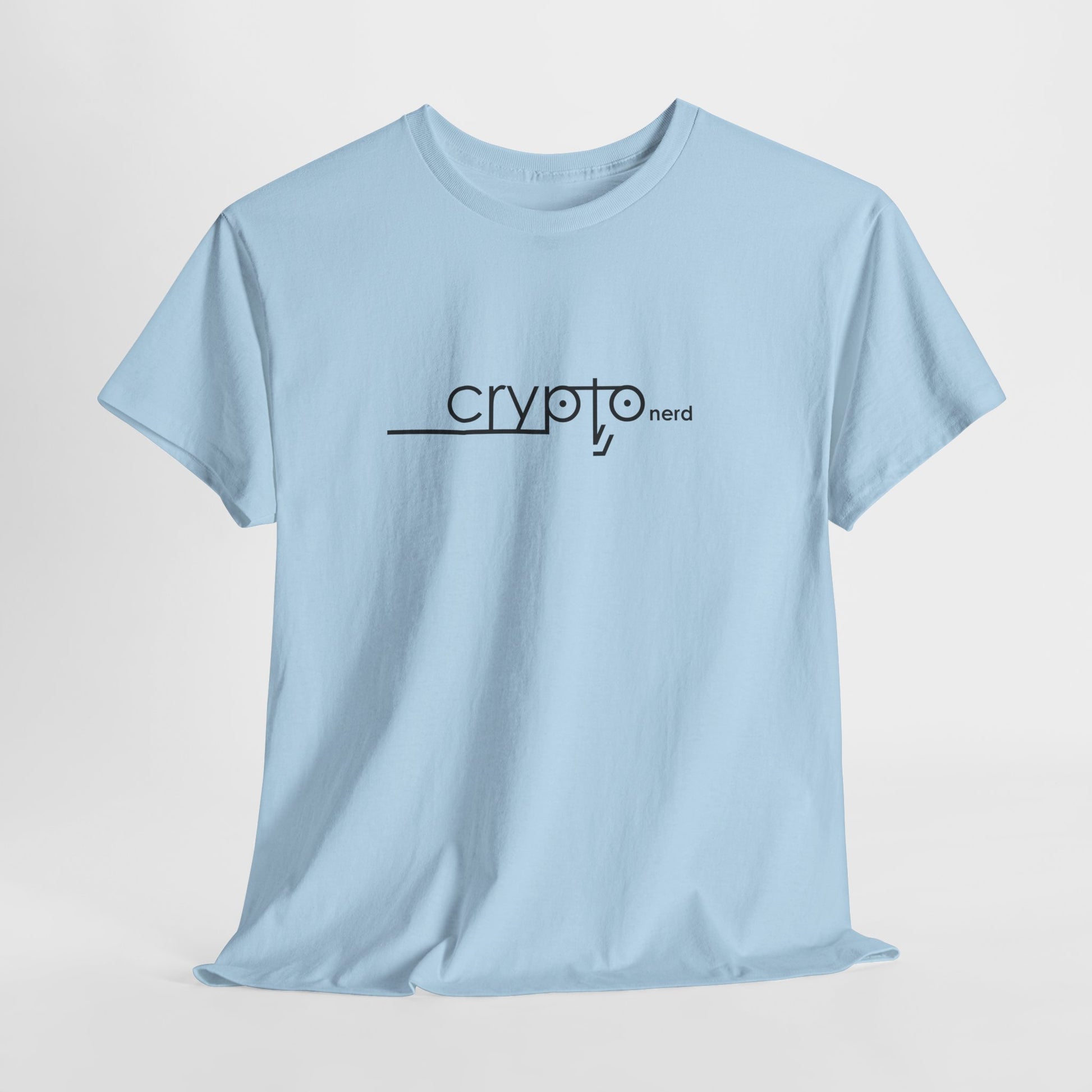 Folded Crypto Nerd T-shirt in eco-friendly packaging