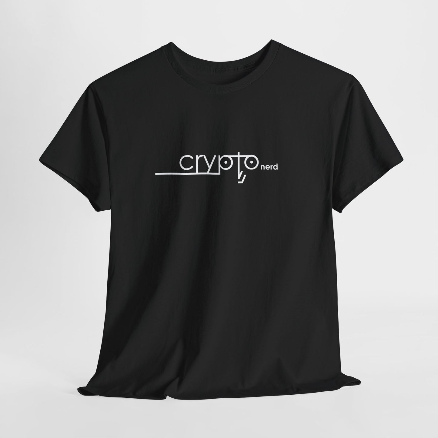 Back view of Crypto Nerd T-shirt with comfortable fit