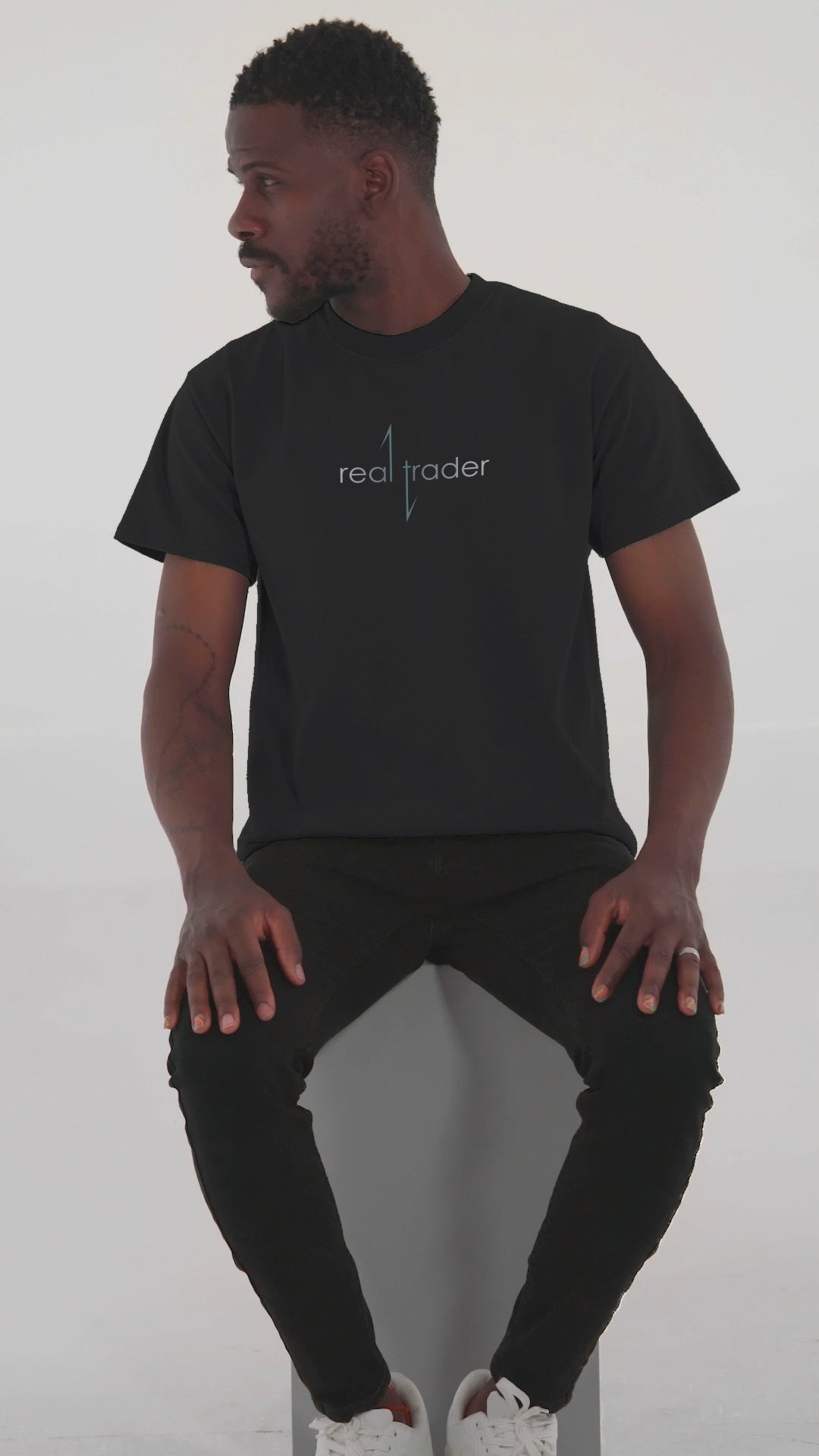 Showcase video of the Modern Trader T-Shirt — minimalist green-themed apparel designed for crypto, forex, and stock market traders seeking a refined, confident look